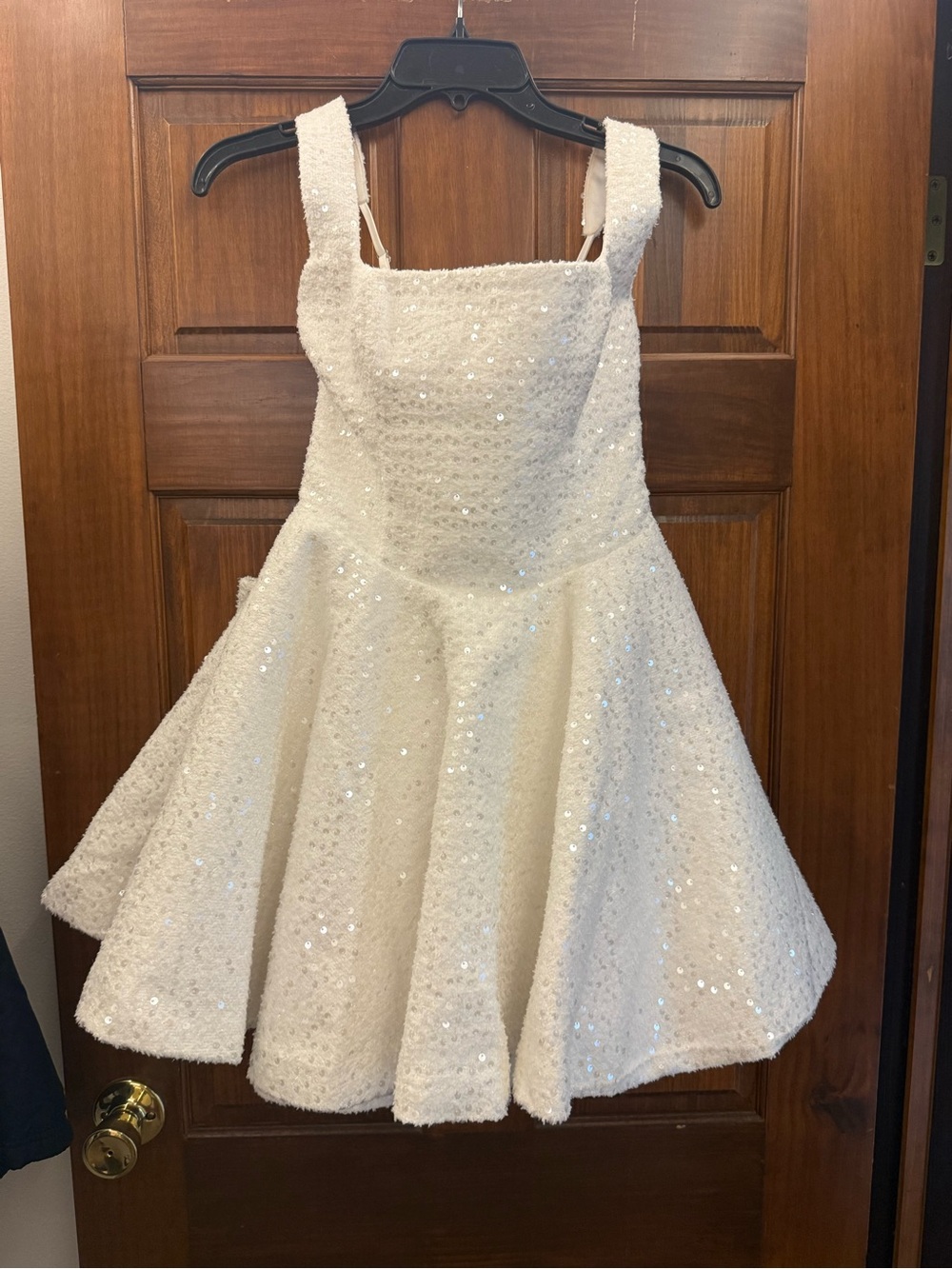 BABYBOO bridal sequin mini dress w/ detachable bow